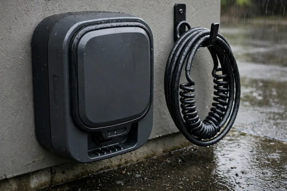Outdoor Charger Rain — Orlando EV Charger Pros blog