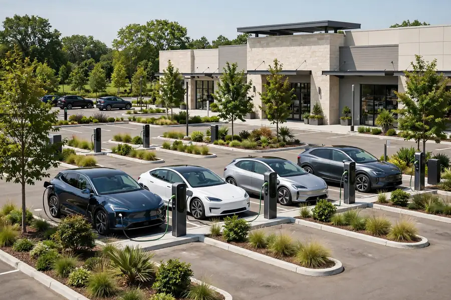 Commercial Lot — Orlando EV Charger Pros
